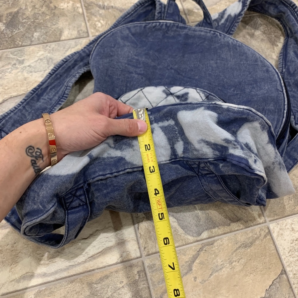 Stonewashed Denim Backpack - image 8